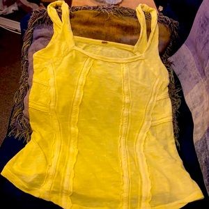 Free people yellow tank top